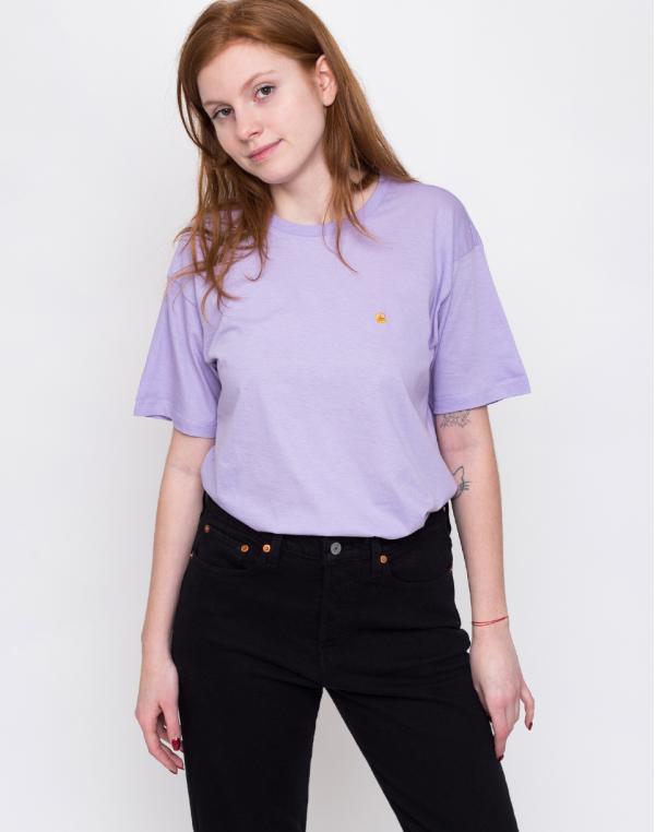 Carhartt WIP Chase T-Shirt Soft Lavender / Gold M