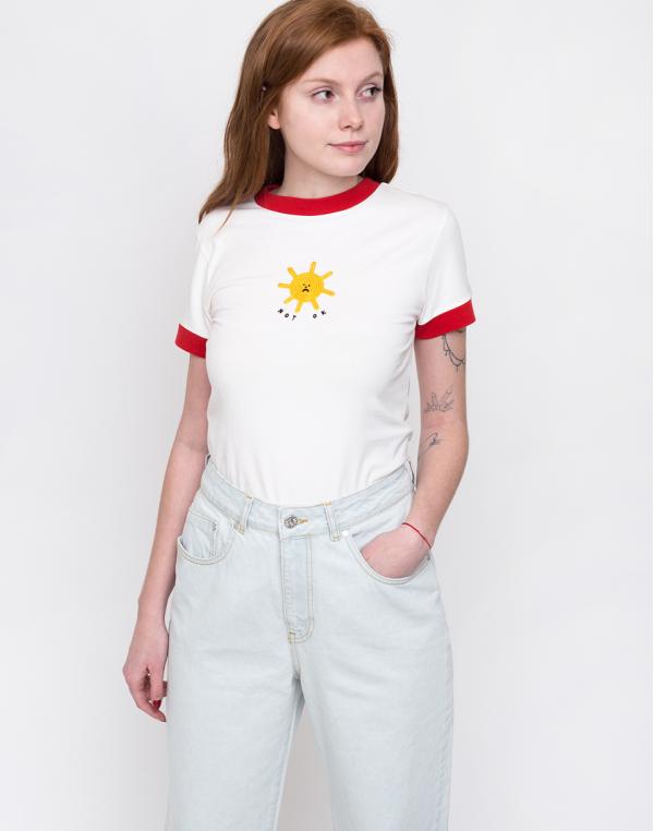Lazy Oaf Not OK Ringer Tee White M