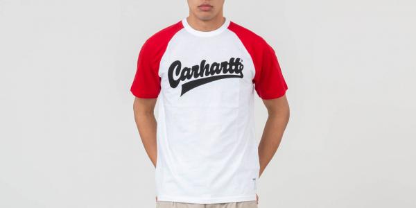 Carhartt WIP Batter Tee White/ Cardinal/ Black