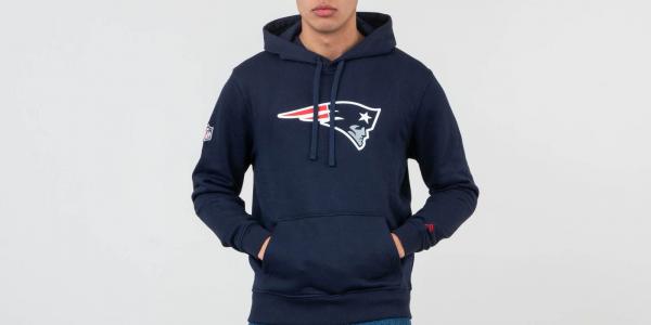New Era Team Logo New England Patriots Pullover Hoody Navy Blue