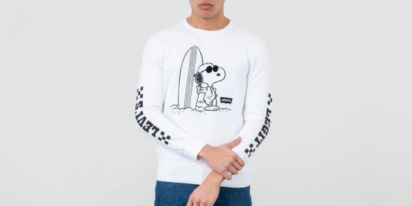 Levi's® X Peanuts Snoopy Graphic Crewneck White/ Black