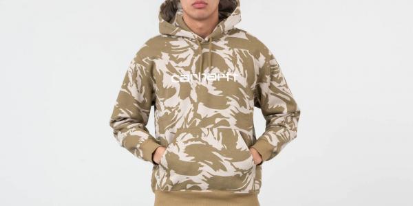 Carhartt WIP Hoodie Camo Brush/ Sandshell/ White