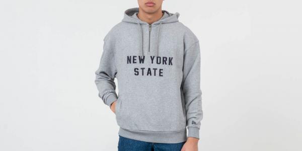 New Era New York State Hoodie Light Grey