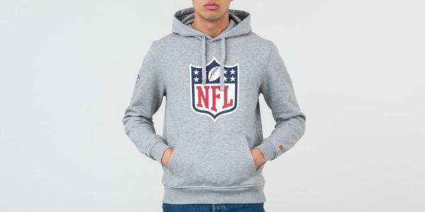 New Era Nfl Logo Hoodie Heather Grey