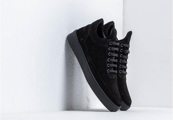 Filling Pieces Low Top Plain Cape Suede All Black