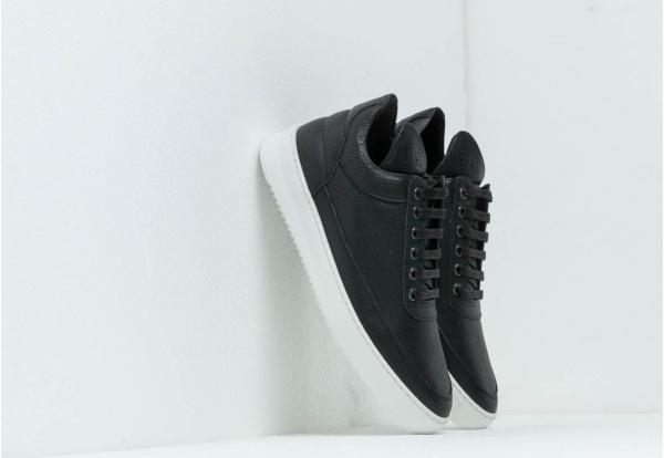 Filling Pieces Low Top Ripple Nappa Perforated Black