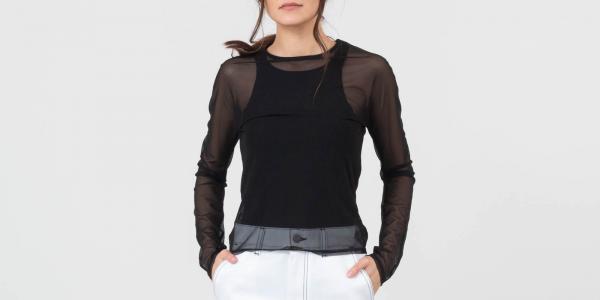 Y-3 Yohji Love Mesh Longsleeve Tee Black
