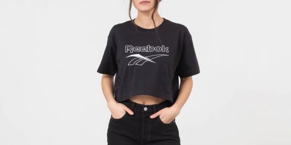 Reebok Classic Vector Crop Tee Black