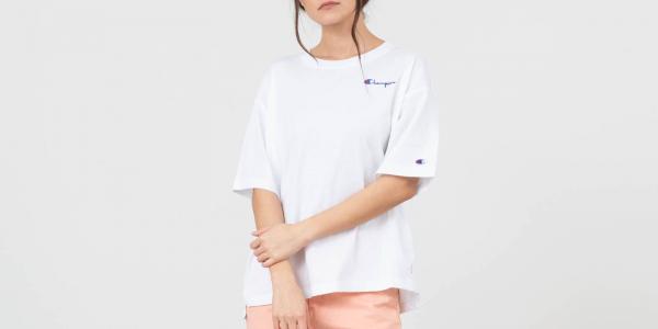 Champion Oversize Crop Top White