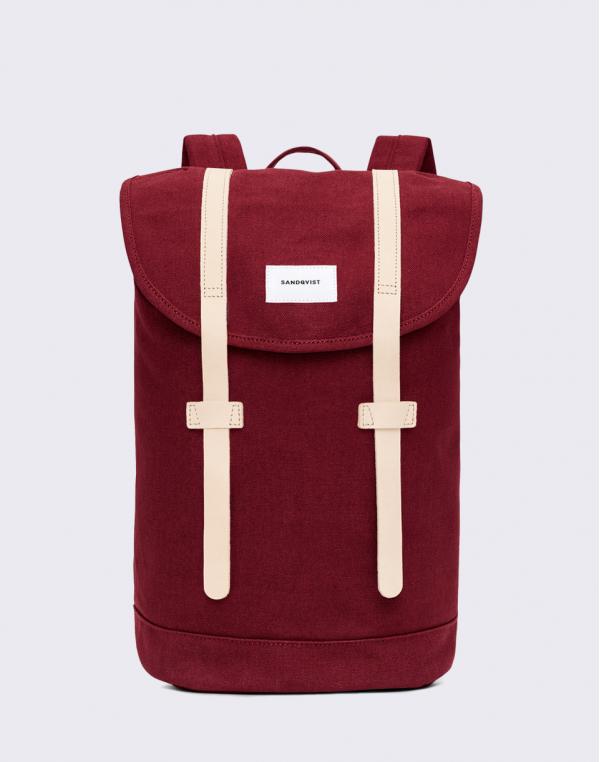 Sandqvist Stig Burgundy with Natural Leather