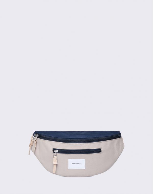 Sandqvist Aste Multi Beige/Blue with Natural Leather