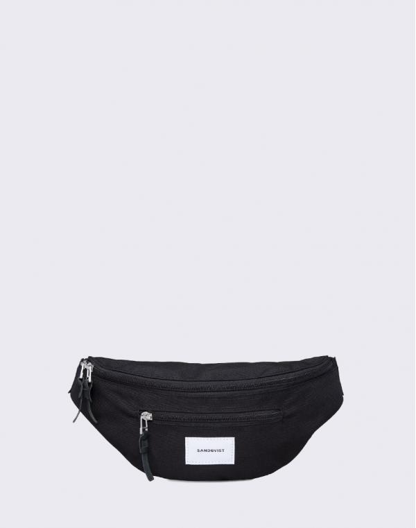 Sandqvist Aste Black with Black Leather