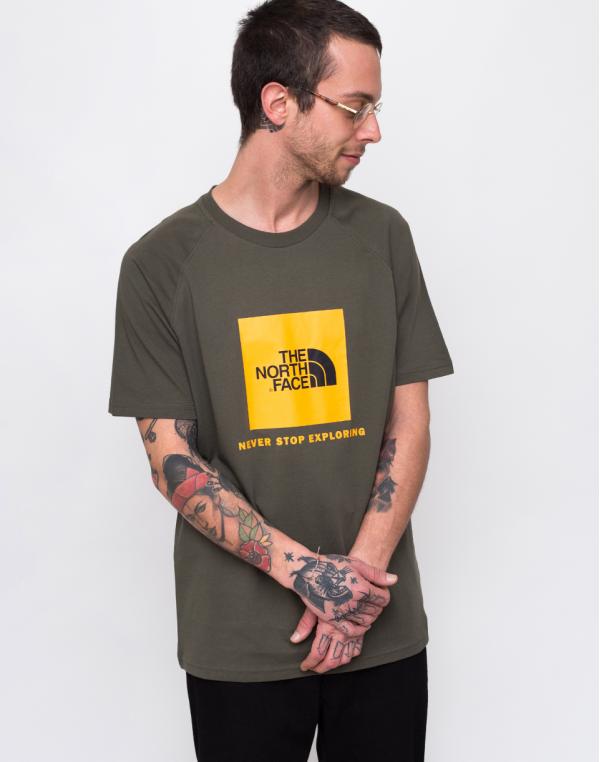 The North Face Rag Red Box Tee New Taupe Green L