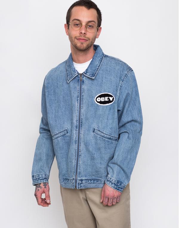 Obey Release Denim Jacket Light Indigo M
