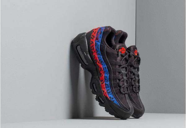 Nike Wmns Air Max 95 Premium Black/ Black-Habanero Red-Racer Blue