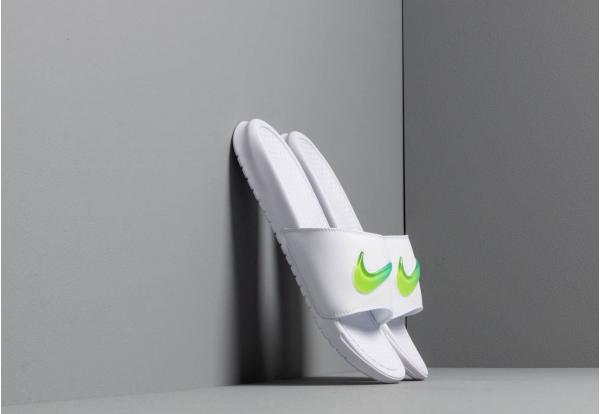 Nike Benassi Jdi Se White/ Hyper Jade-Volt