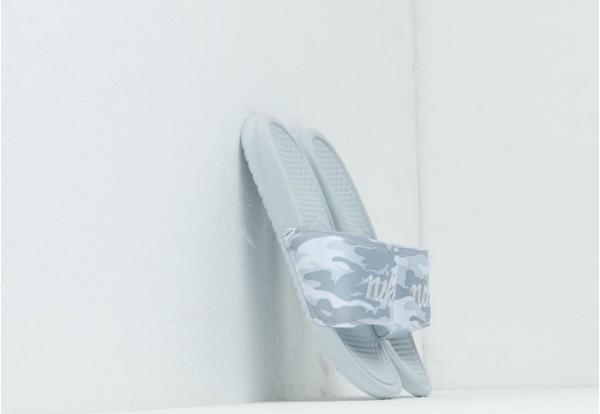 Nike Wmns Benassi Jdi Txt Se Pure Platinum/ Mtlc Platinum-White