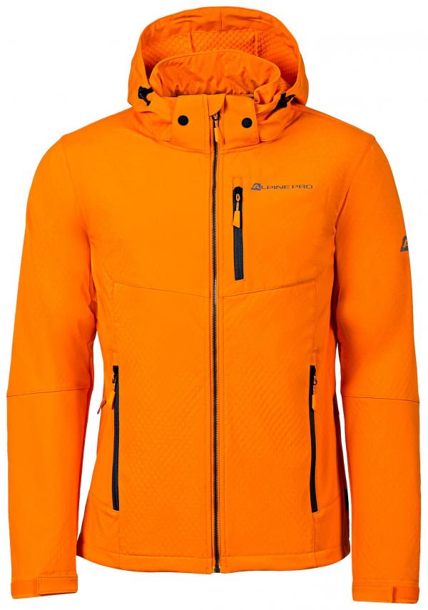 ALPINE PRO NOOTK 4 ORANŽOVÁ / ČERVENÁ Pánská Softshellová Bunda L