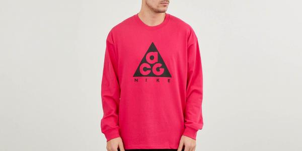 Nike ACG Long Sleeve Logo Tee NRG Rush Pink/ Black