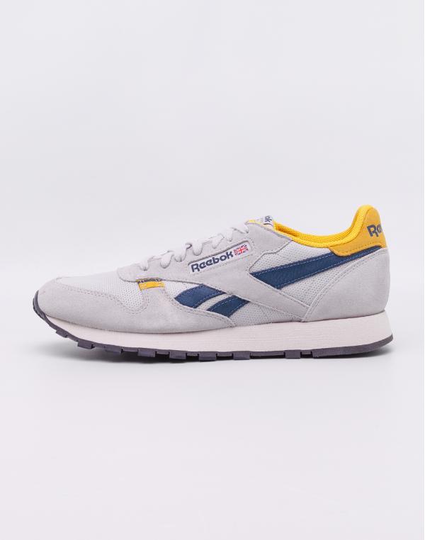 Reebok Classic Leather MU Steel/ Yellow/ Blue/ Grey 43