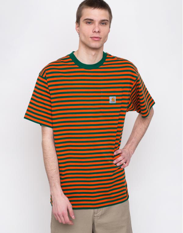 Carhartt WIP Barkley Pocket T-Shirt Barkley Stripe Dragon / Clivia L