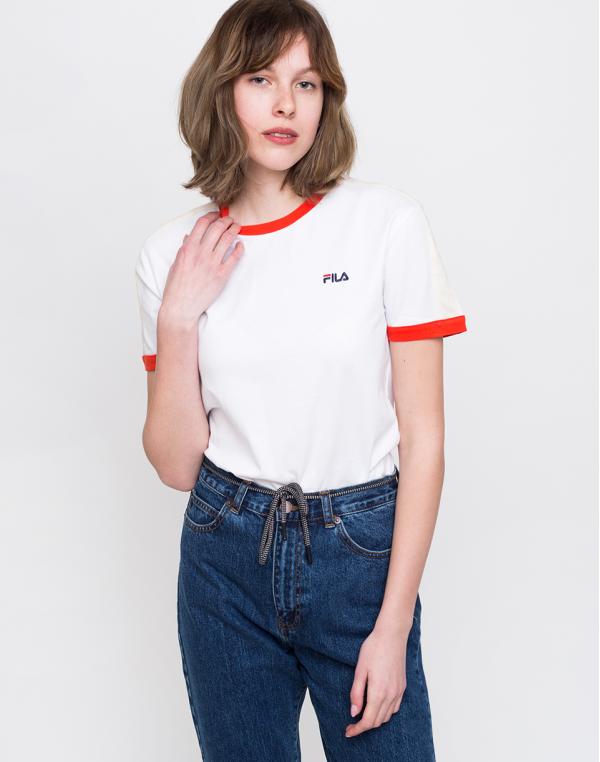 Fila Noreen Tee Bright White/Fiesta/Whitecap Gray L