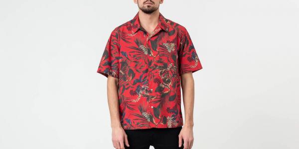Norse Projects Carsten Print Shirt Askja Red