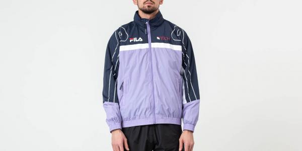 FILA Dan Woven Track Jacket Violet Tulip/ Black Iris/ Bright White