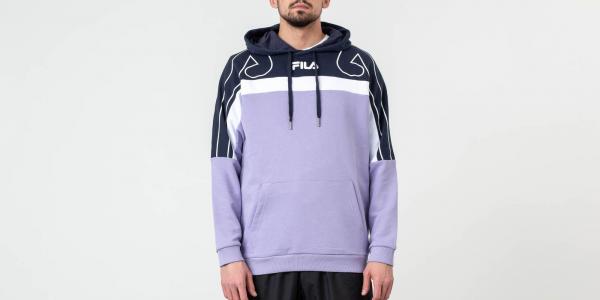 FILA Boris Hoodie Violet Tulip/ Black Iris/ Bright White