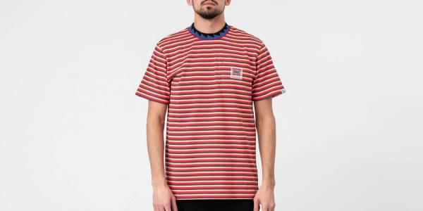 Billionaire Boys Club Striped Pocket Tee Red