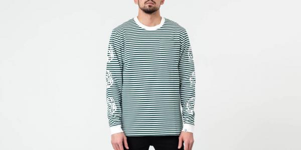 Billionaire Boys Club Small Stripe Longsleeve Tee Green/ White