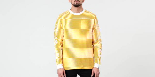Billionaire Boys Club Small Stripe Longsleeve Tee Yellow/ White