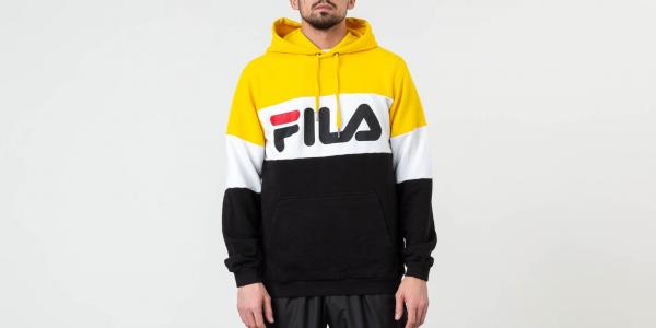 FILA Night Blocked Hoodie Black/ Empire Yellow/ Bright White