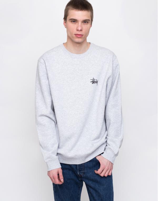 Stüssy Basic Crew Ash Heather S