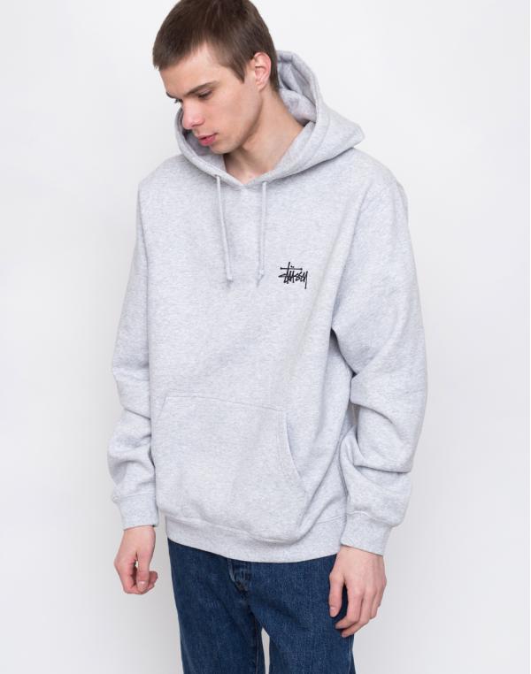 Stüssy Basic Hood Ash Heather XL
