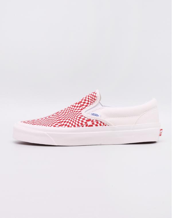 Vans Classic Slip-On 98 DX (Anaheim Factory) Og Red/ White/ Warp Check 42