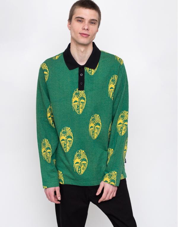 Stüssy Mask LS Polo Green S