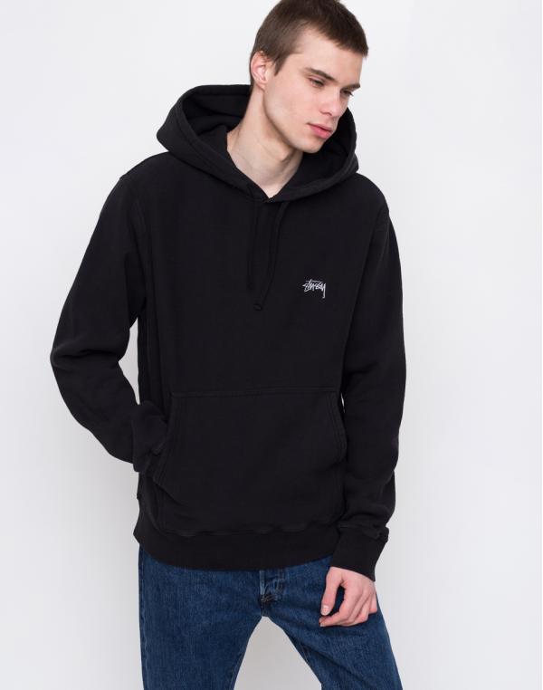 Stüssy Stock Logo Hood Black L