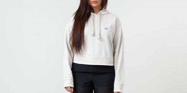 adidas Cropped Hoodie Raw White