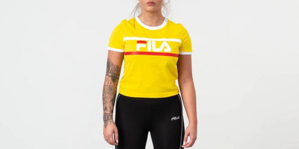 Fila Ashley Cropped Tee Empire Yellow