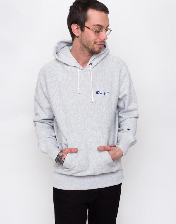 Champion Hooded Sweatshirt Light Grey L