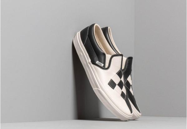 Vans Classic Slip-On (Woven Leather) Checkerboard