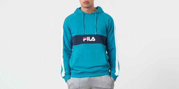 FILA Jeremy Blocket Hoodie Caribbean Sea/ Bright White/ Black Iris