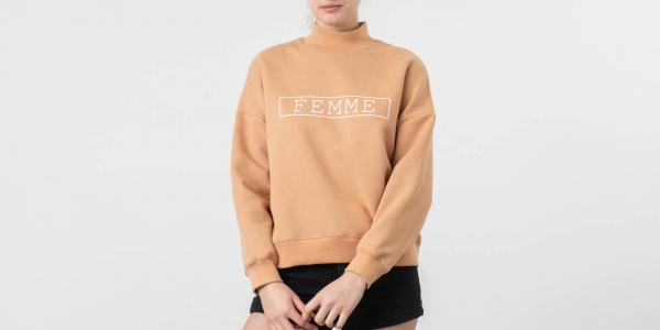 SELECTED Highneck Sweat Brown