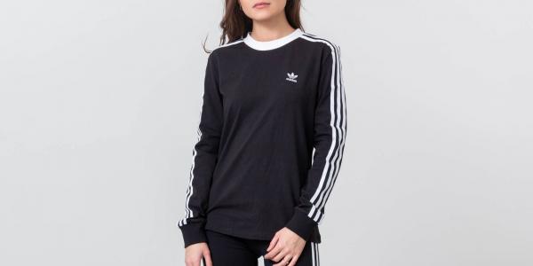 adidas Originals 3 Stripes Longsleeve Tee Black