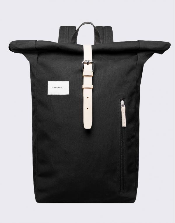 Sandqvist Dante Black with Natural Leather