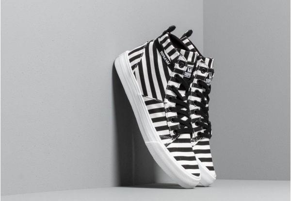 Supra Stacks Mid Black/ White Stripe