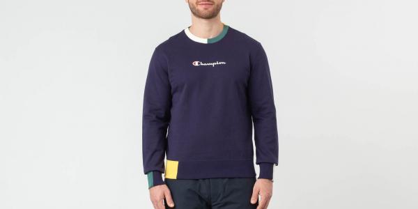Champion Logo Crewneck Navy