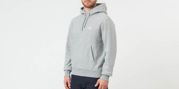 Stüssy Stock Logo Hoodie Grey Heather