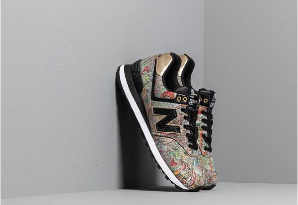 New Balance 574 Sweet Nectar/ Black/ Classic Gold
